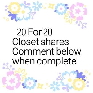20 for 20 shares  I'll share back